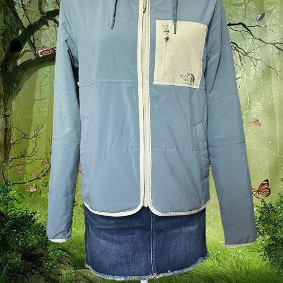 The North Face Woman’s Mountain Sweat Hooded Jacket Full Zip Teal/Green Size S - Picture 3 of 8